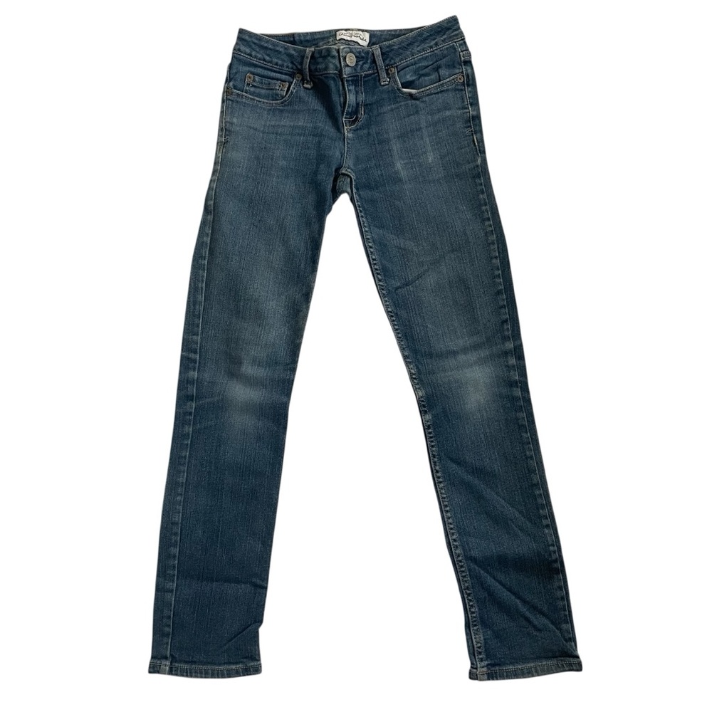 Vintage Y2K Aeropostale Solid Blue Denim Bayla Mid Rise Skinny Jeans
